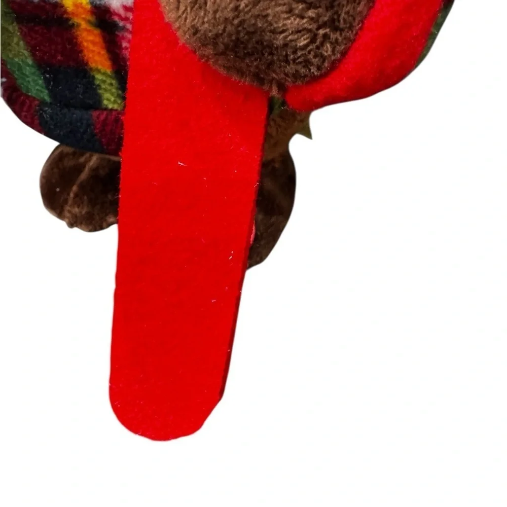 Rudolph Reindeer 14” Animated Singing Walking Plaid W/ Skis Dan Dee
